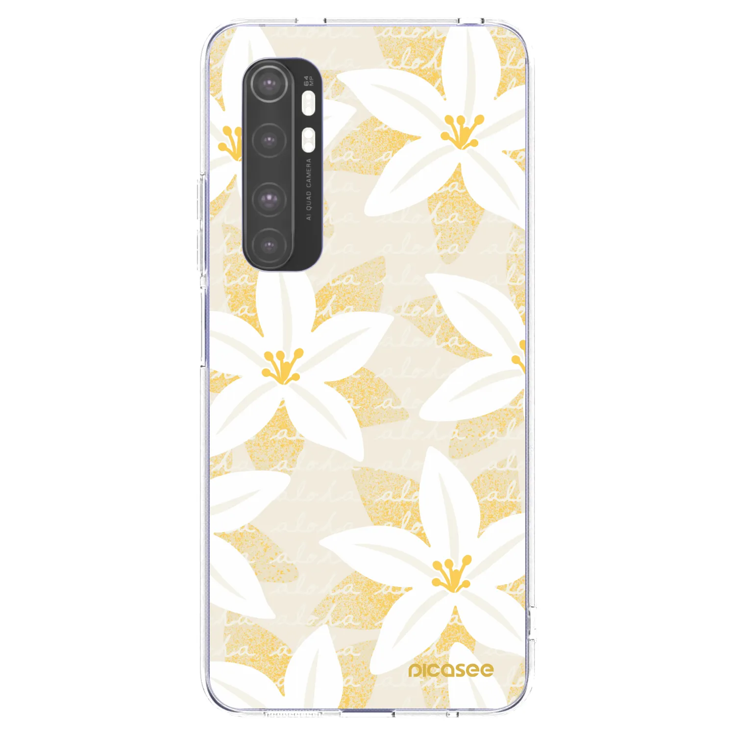Picasee silikonový průhledný obal pro Xiaomi Mi Note 10 Lite - Island Leave