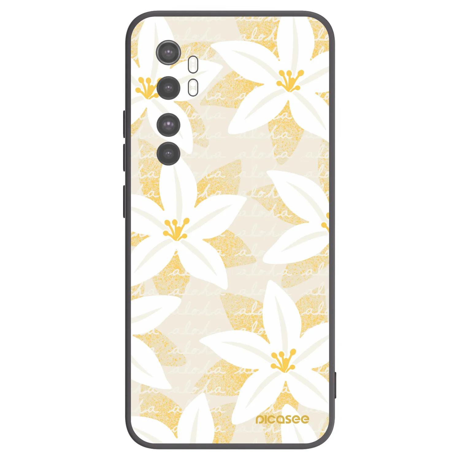 Picasee silikonový černý obal pro Xiaomi Mi Note 10 Lite - Island Leave