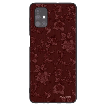 Picasee silikonový černý obal pro Samsung Galaxy M51 M515F - Red Elegance