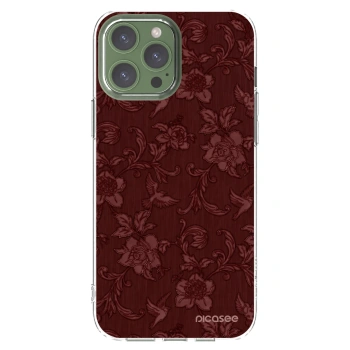 Picasee silikonový průhledný obal pro Apple iPhone 13 Pro Max - Red Elegance