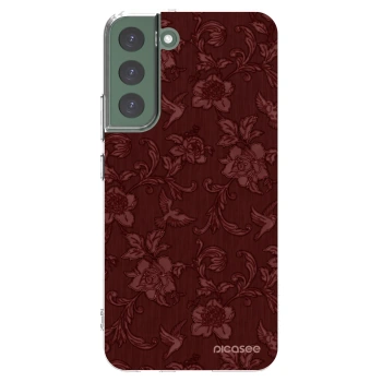 Picasee silikonový průhledný obal pro Samsung Galaxy S22+ 5G - Red Elegance