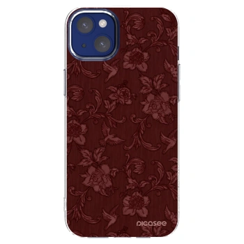 Picasee silikonový průhledný obal pro Apple iPhone 14 Plus - Red Elegance