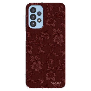 Picasee silikonový průhledný obal pro Samsung Galaxy A23 A235F 4G - Red Elegance