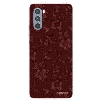 Picasee silikonový průhledný obal pro Motorola Moto G62 - Red Elegance