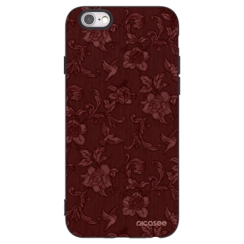 Picasee silikonový černý obal pro Apple iPhone 6/6S - Red Elegance
