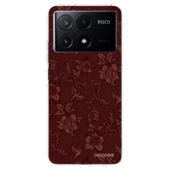 Picasee silikonový průhledný obal pro Xiaomi Poco X6 Pro - Red Elegance