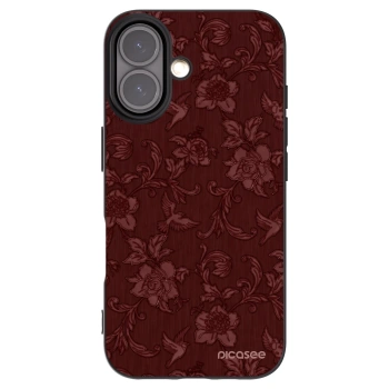 Picasee silikonový černý obal pro Apple iPhone 16 - Red Elegance
