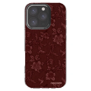 Picasee silikonový průhledný obal pro Apple iPhone 16 Pro - Red Elegance