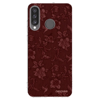 Picasee silikonový průhledný obal pro Huawei P30 Lite - Red Elegance