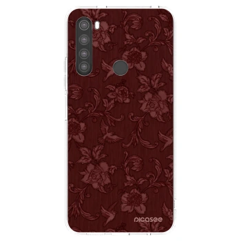 Picasee silikonový průhledný obal pro Xiaomi Redmi Note 8 - Red Elegance