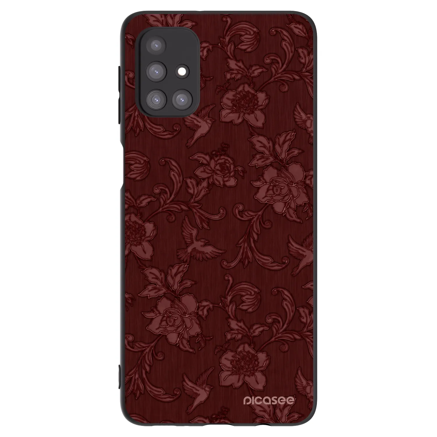 Picasee silikonový černý obal pro Samsung Galaxy M31s - Red Elegance