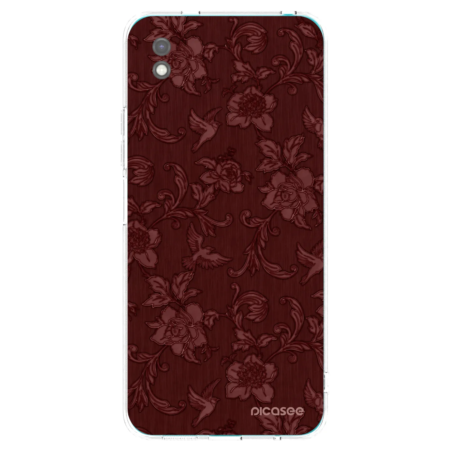 Picasee silikonový černý obal pro Xiaomi Redmi 9A - Red Elegance