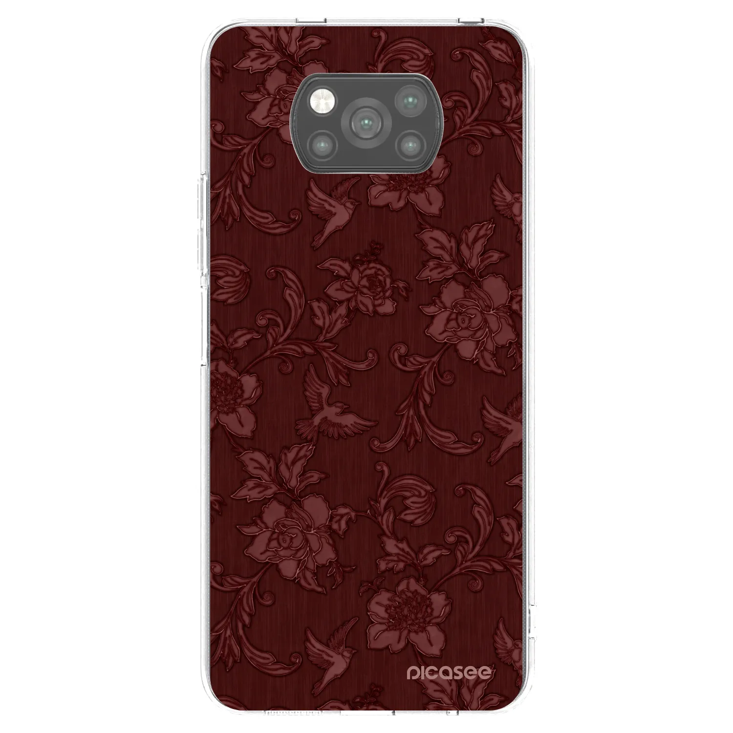 Picasee silikonový černý obal pro Xiaomi Poco X3 - Red Elegance