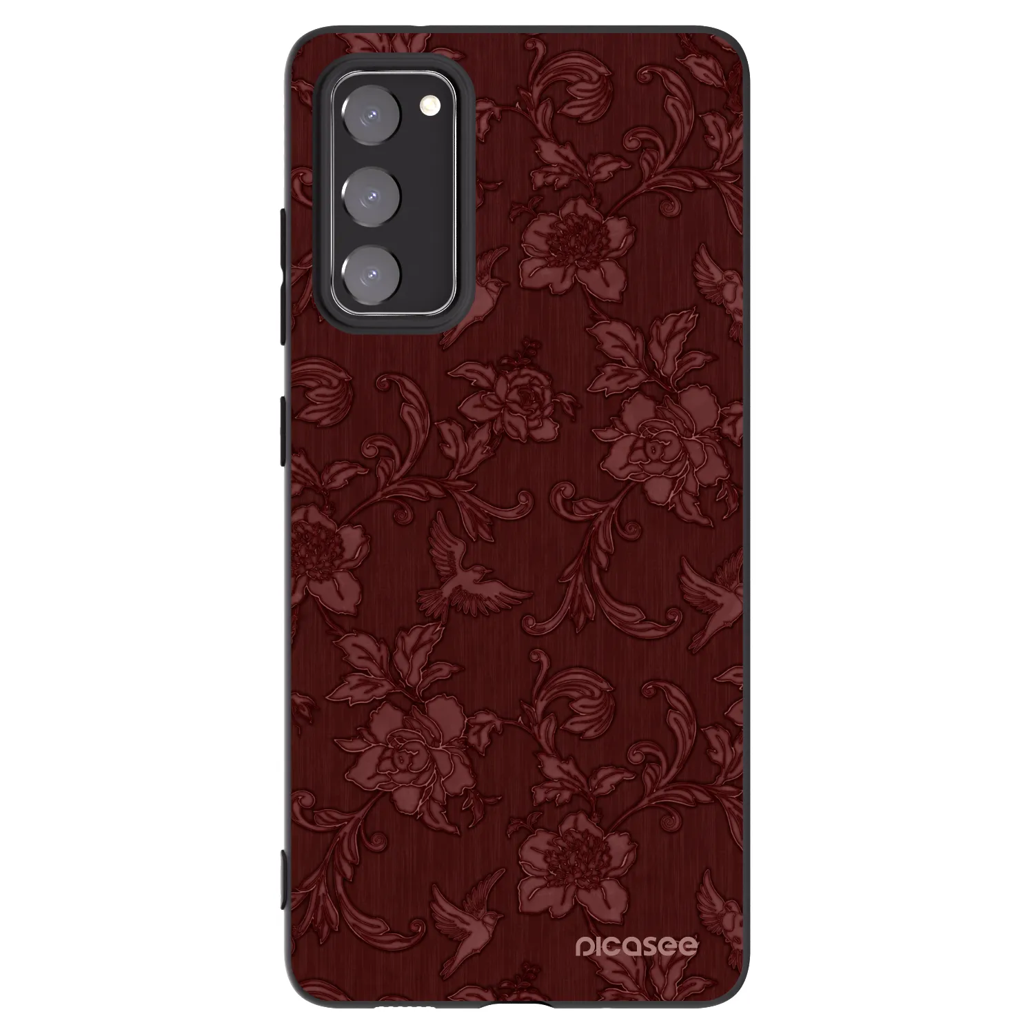 Picasee silikonový černý obal pro Samsung Galaxy S20 FE - Red Elegance