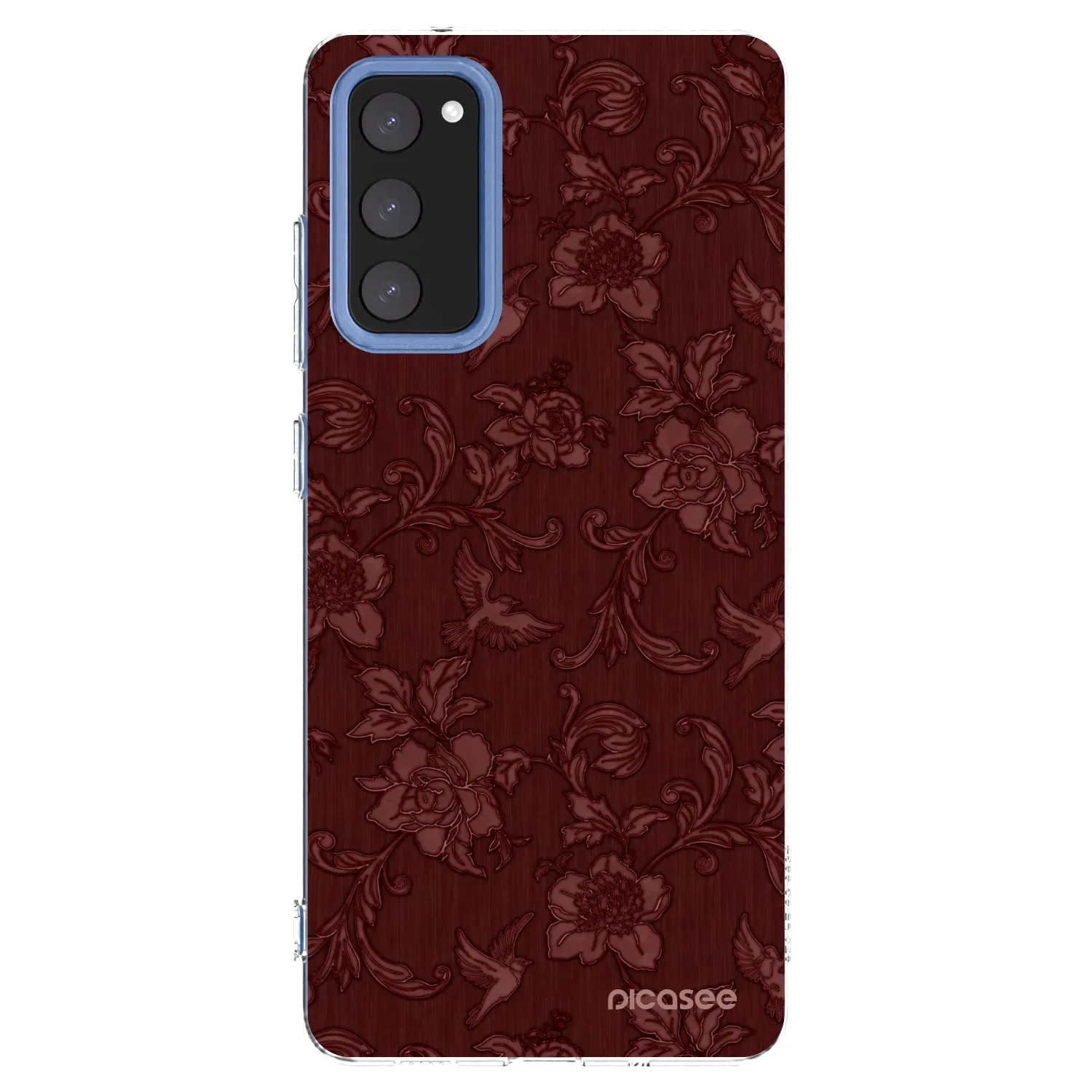 Picasee silikonový průhledný obal pro Samsung Galaxy S20 FE - Red Elegance