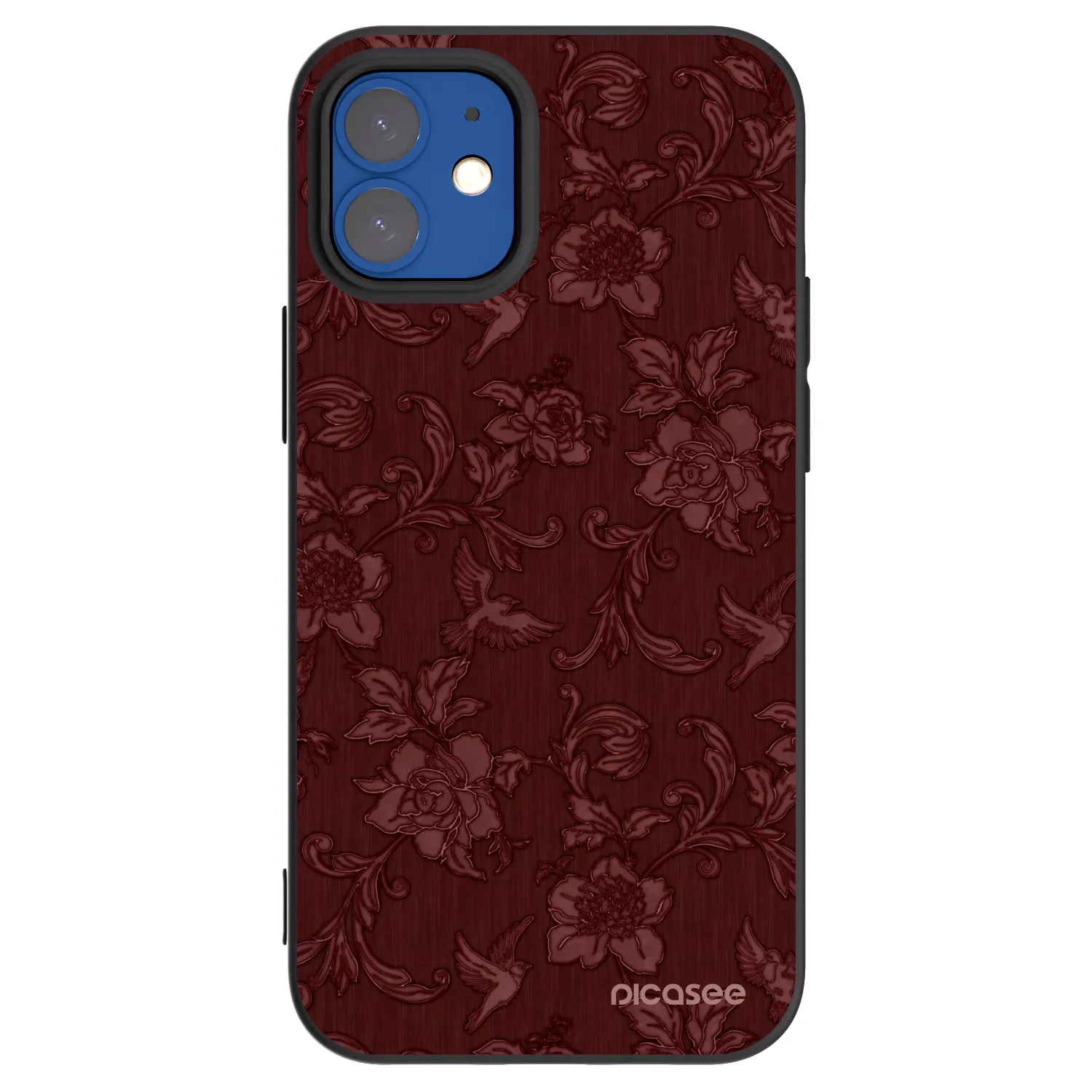 Picasee silikonový černý obal pro Apple iPhone 12 mini - Red Elegance