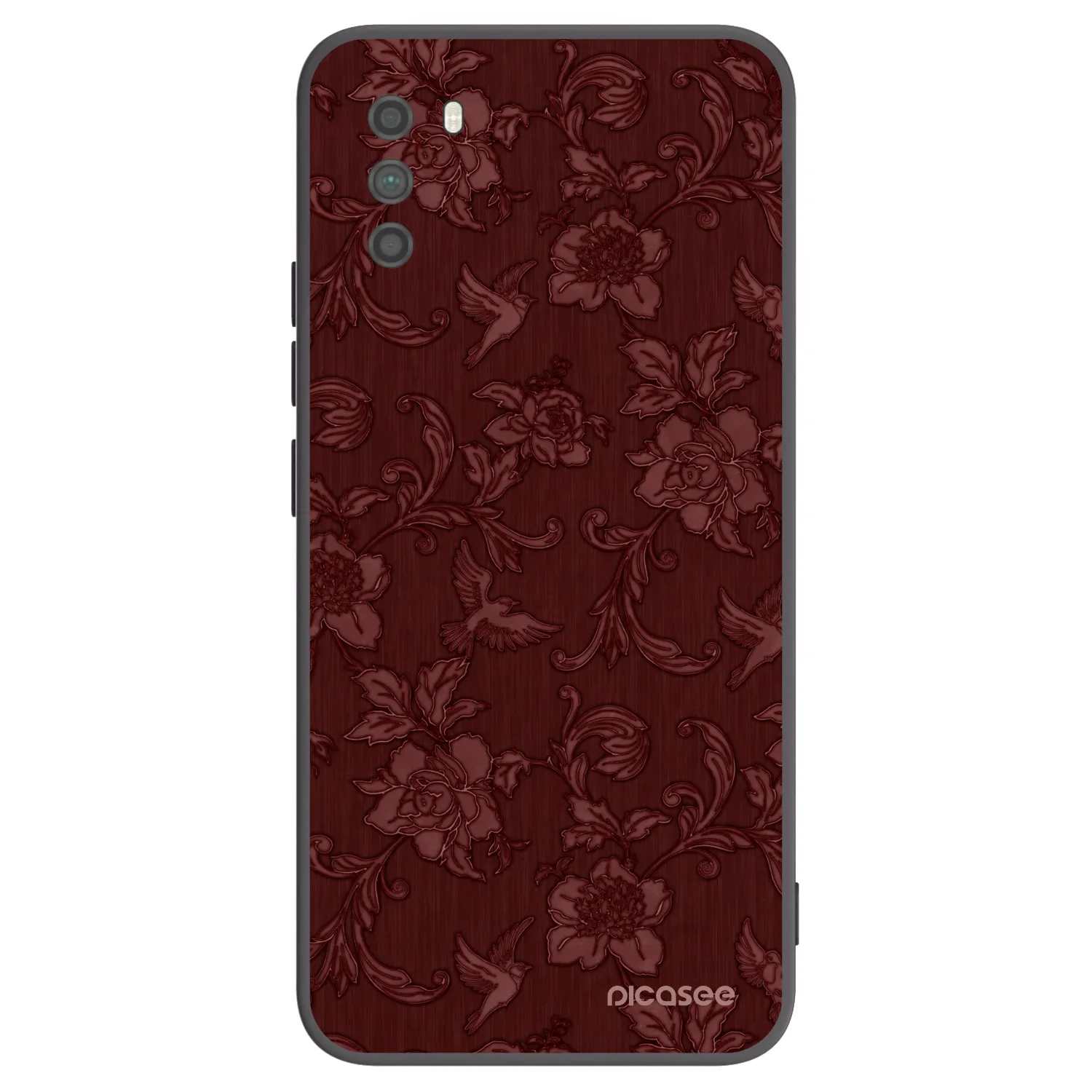 Picasee silikonový černý obal pro Xiaomi Poco M3 - Red Elegance