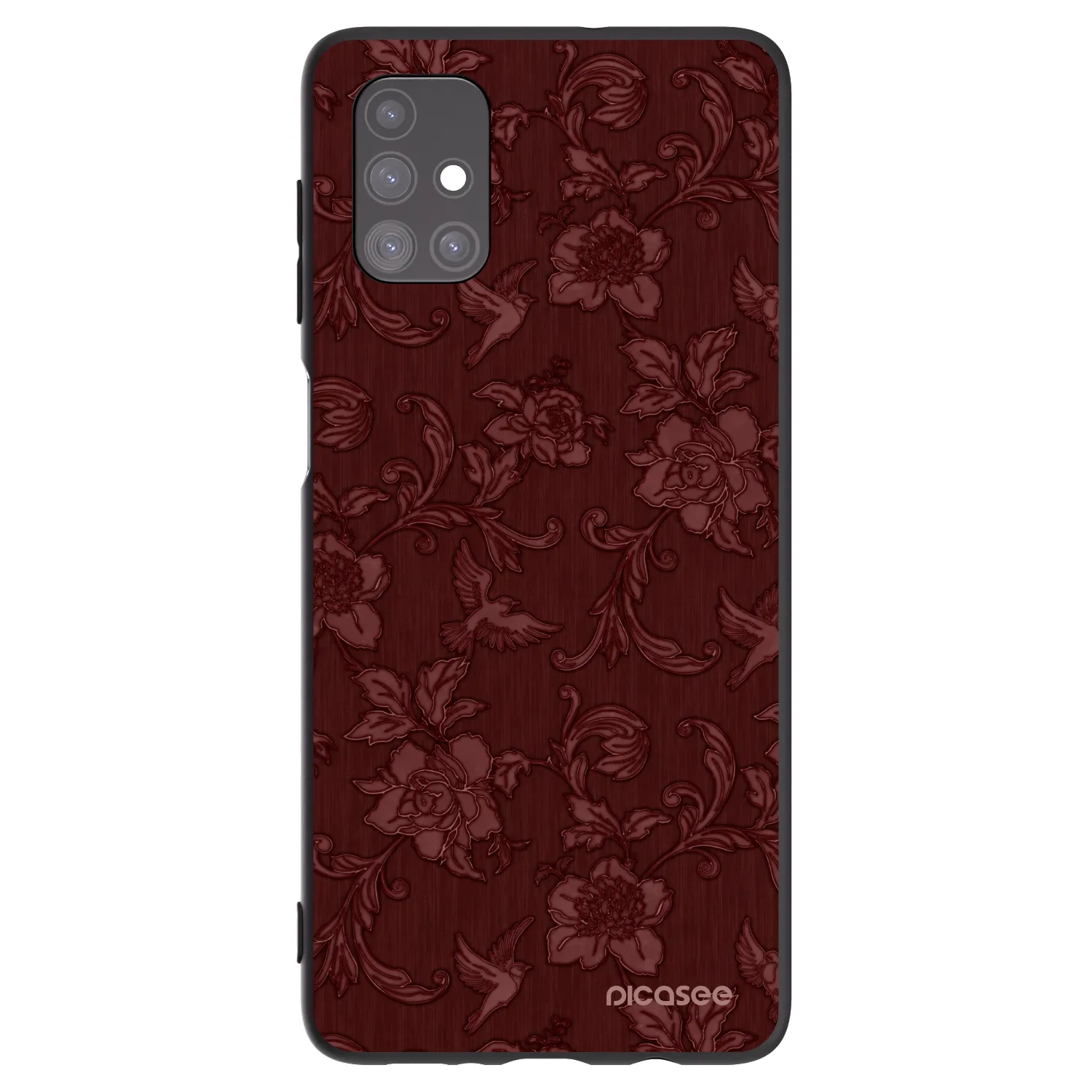 Picasee silikonový černý obal pro Samsung Galaxy M51 M515F - Red Elegance