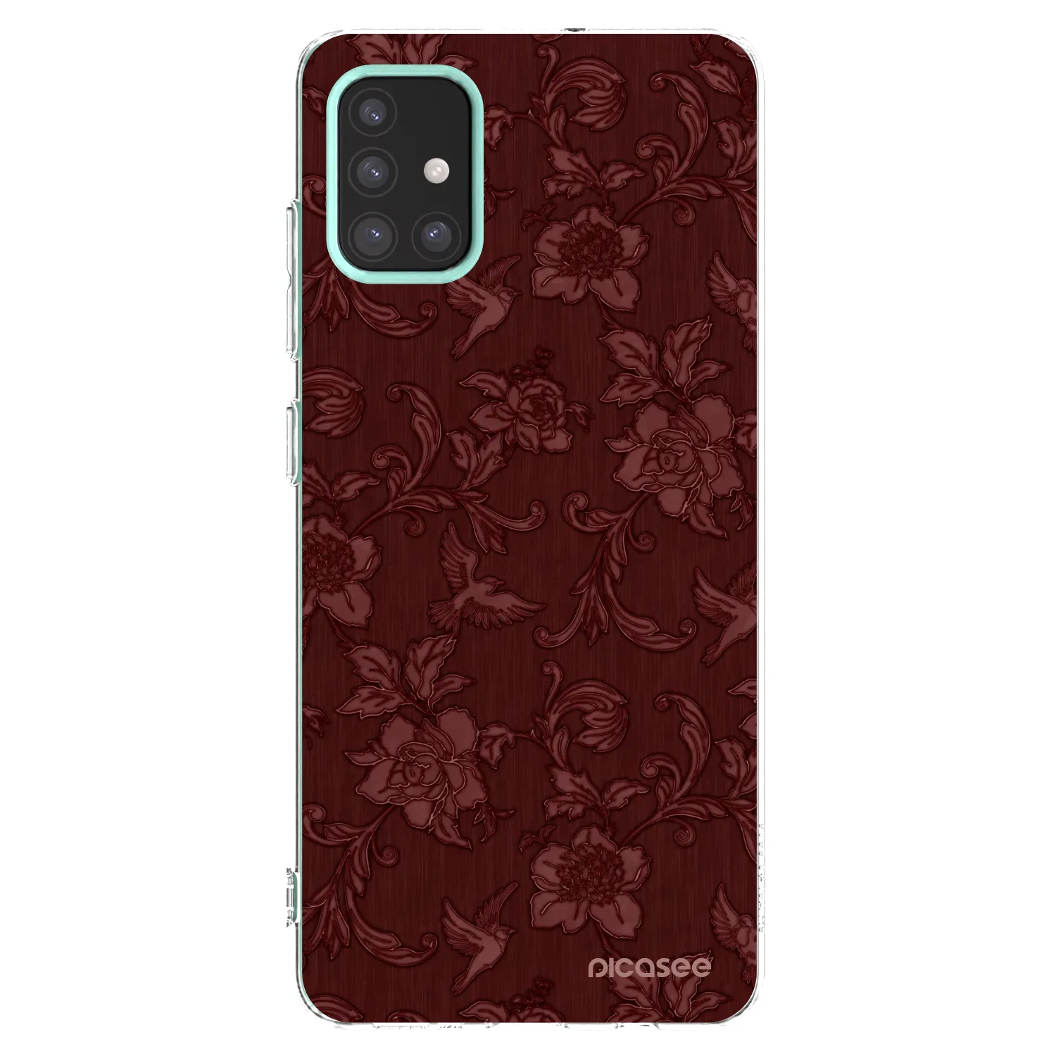 Picasee silikonový průhledný obal pro Samsung Galaxy M31s - Red Elegance