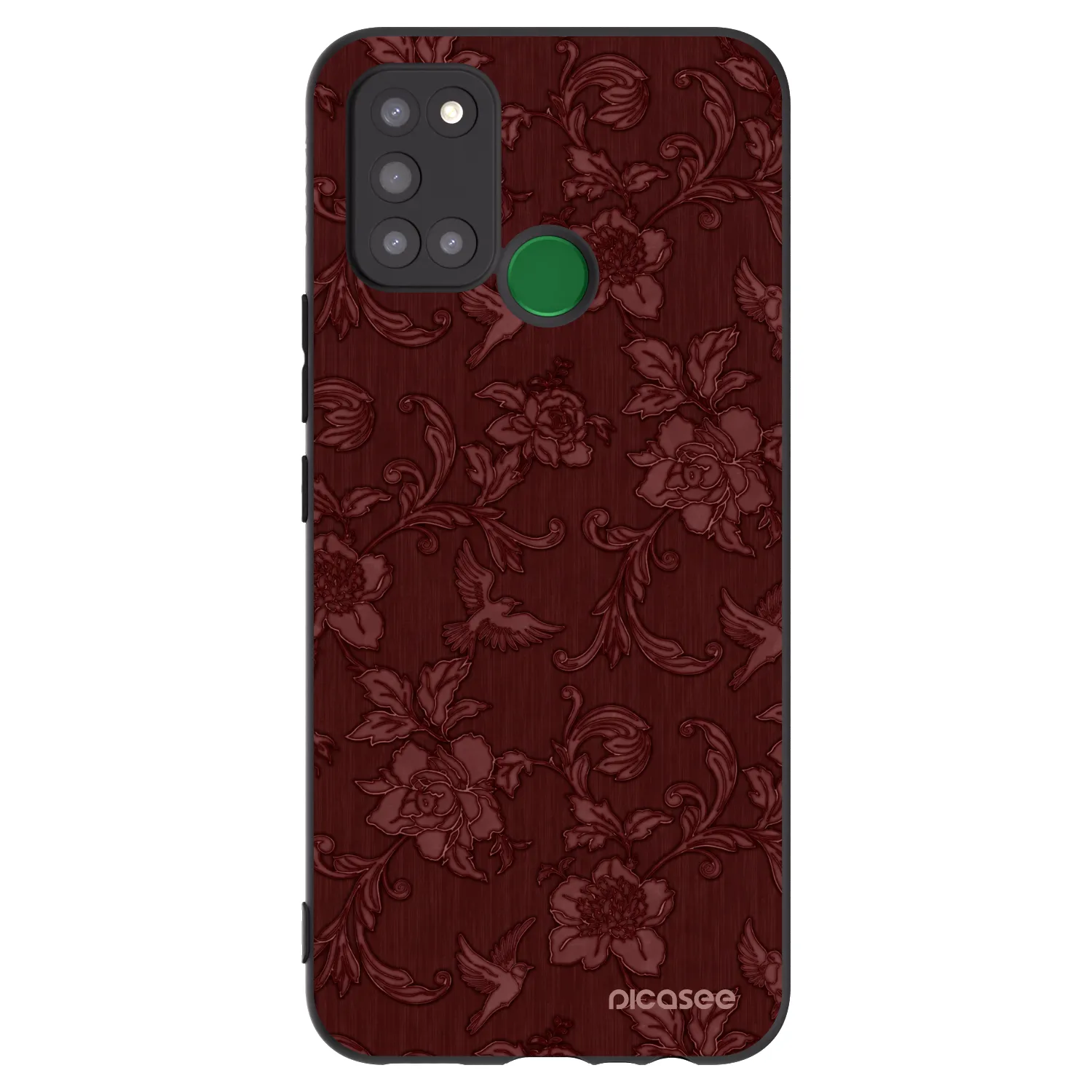 Picasee silikonový černý obal pro Realme 7i - Red Elegance