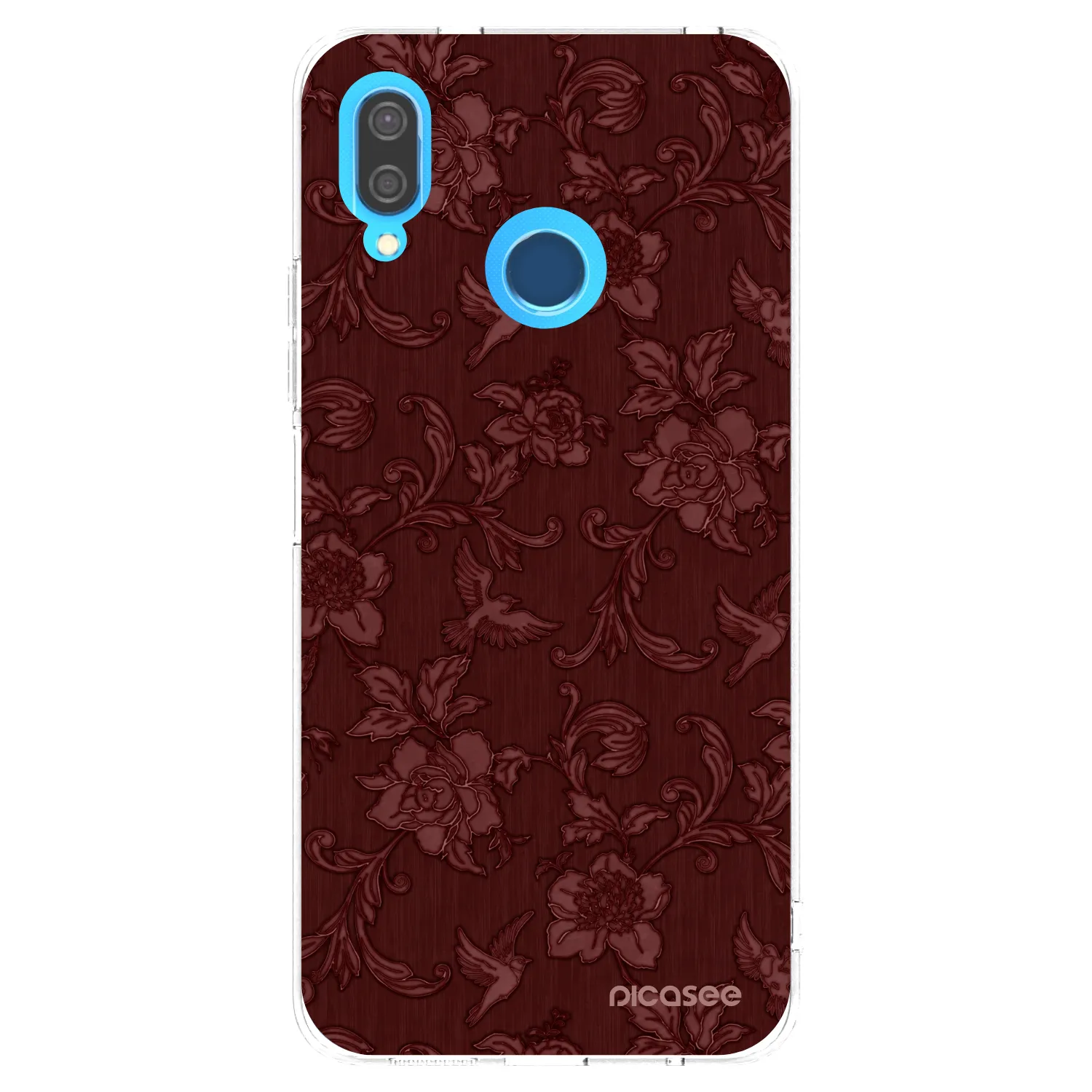 Picasee silikonový průhledný obal pro Huawei P20 Lite - Red Elegance