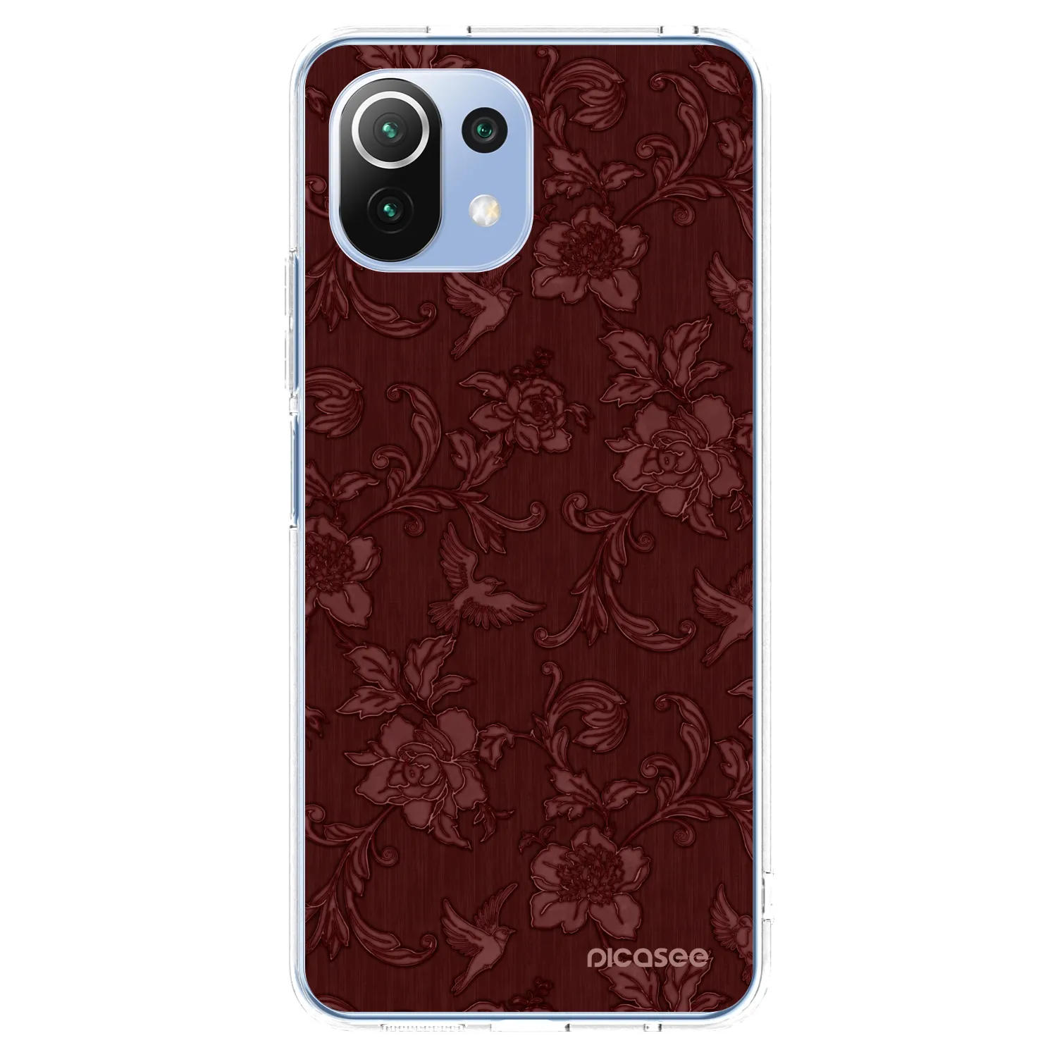 Picasee silikonový průhledný obal pro Xiaomi Mi 11 Lite - Red Elegance