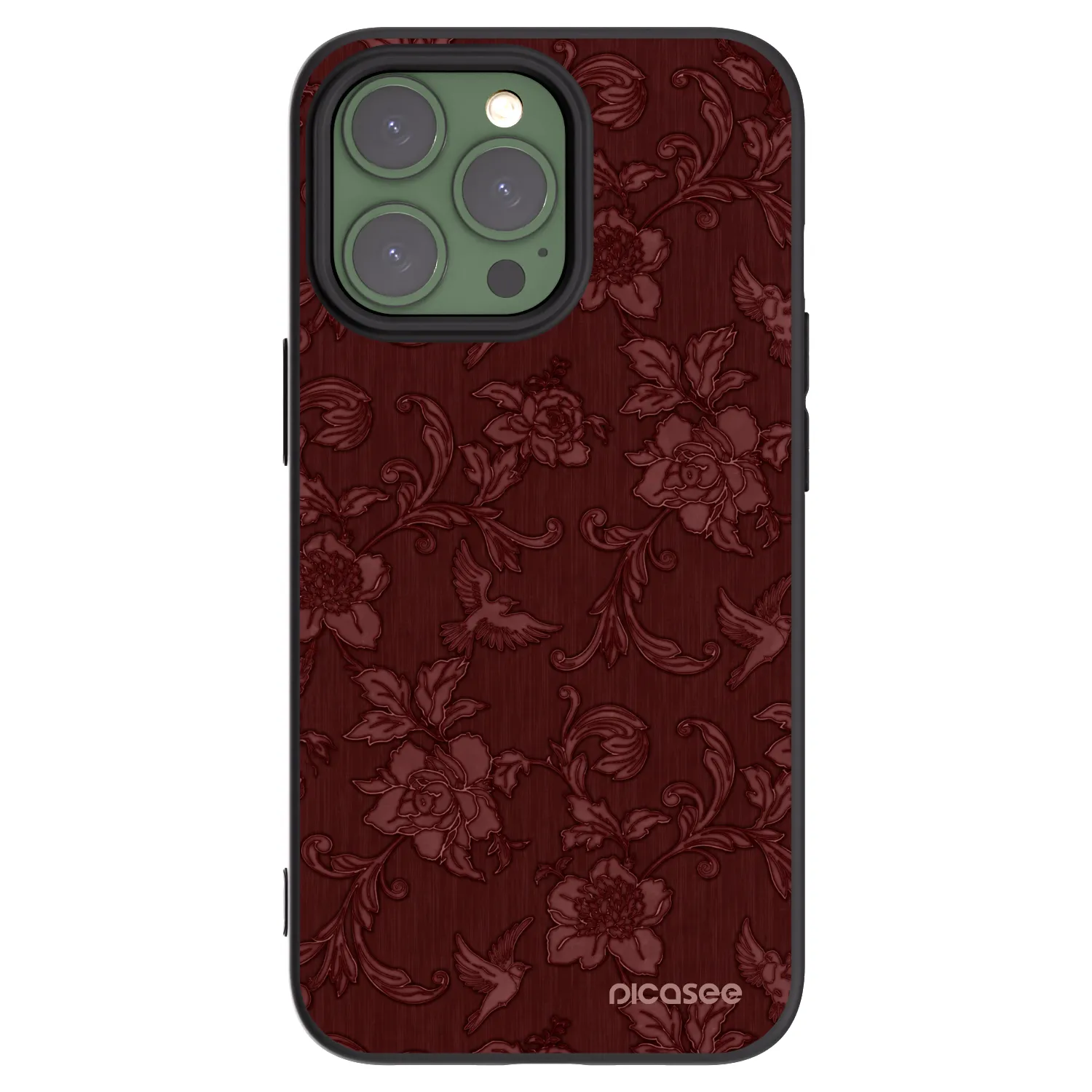 Picasee silikonový černý obal pro Apple iPhone 13 Pro - Red Elegance