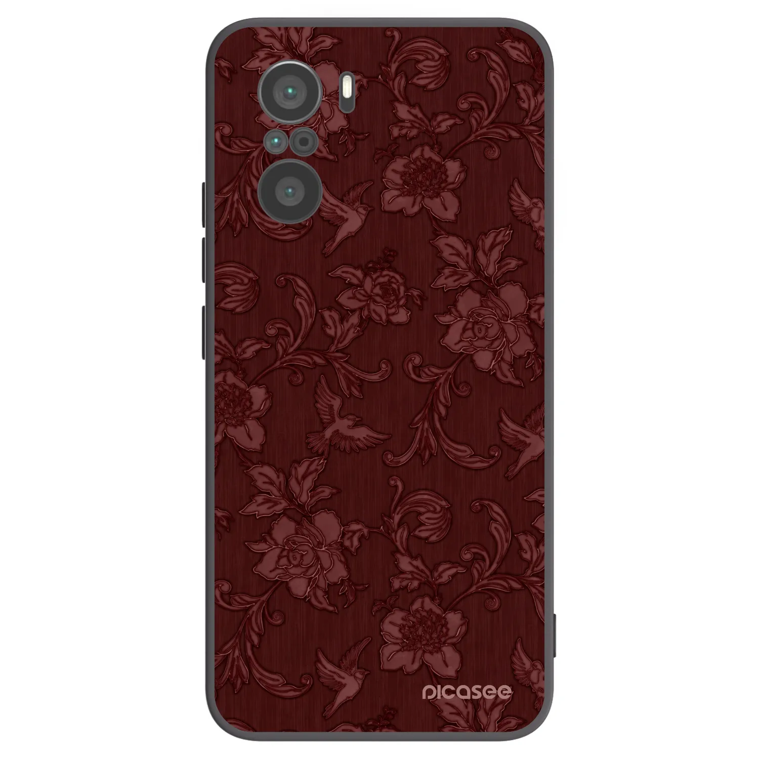 Picasee silikonový černý obal pro Xiaomi Poco F3 - Red Elegance