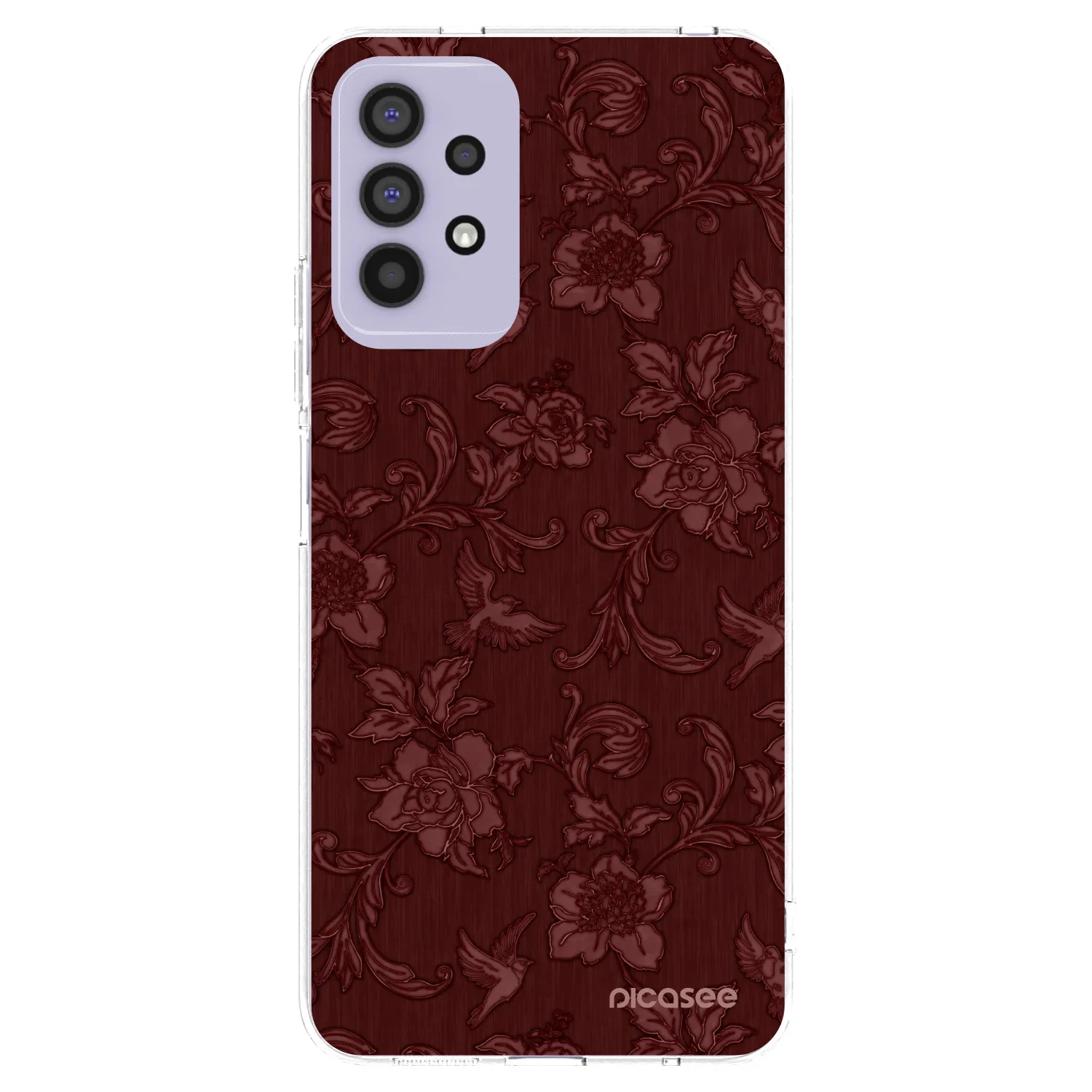 Picasee silikonový průhledný obal pro Samsung Galaxy A32 4G SM-A325F - Red Elegance