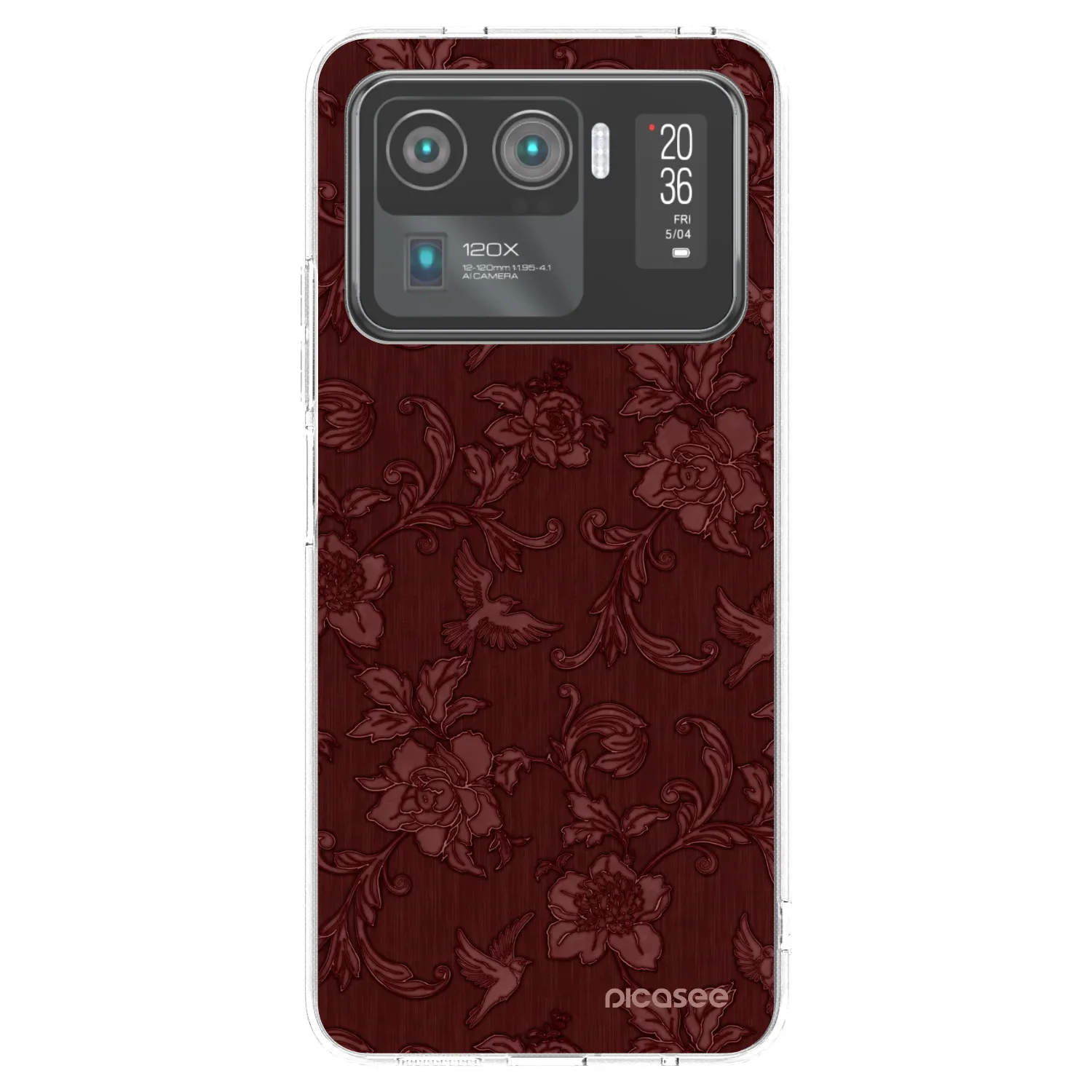 Picasee silikonový průhledný obal pro Xiaomi Mi 11 Ultra - Red Elegance