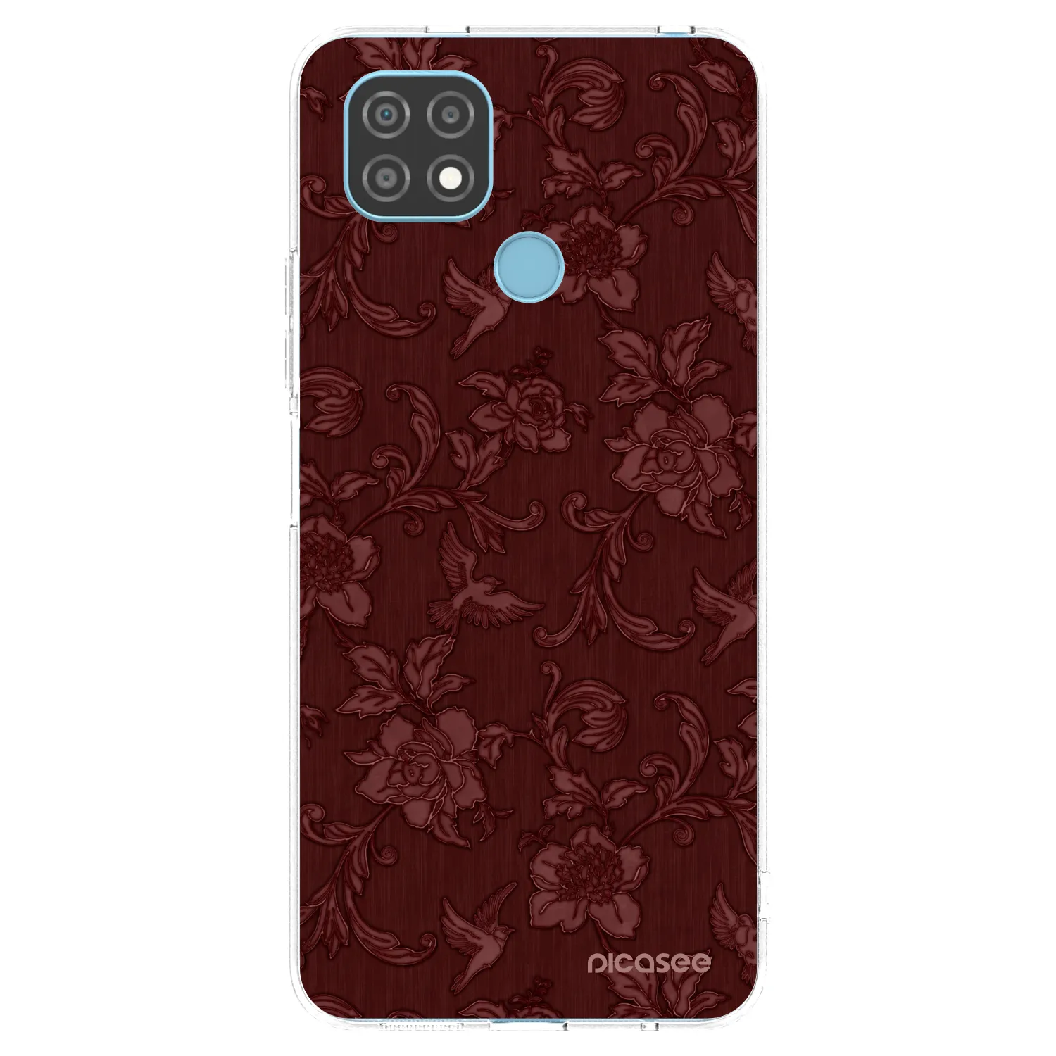 Picasee silikonový průhledný obal pro Realme C21 - Red Elegance