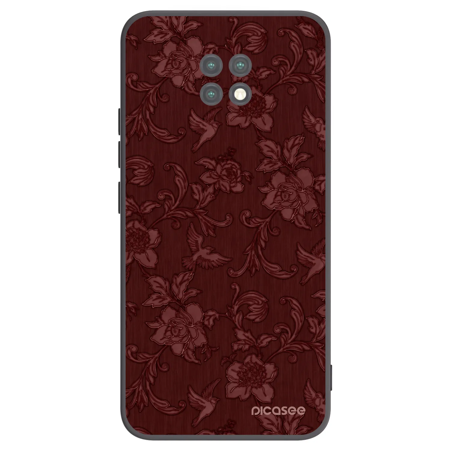 Picasee silikonový černý obal pro Xiaomi Redmi Note 9T - Red Elegance