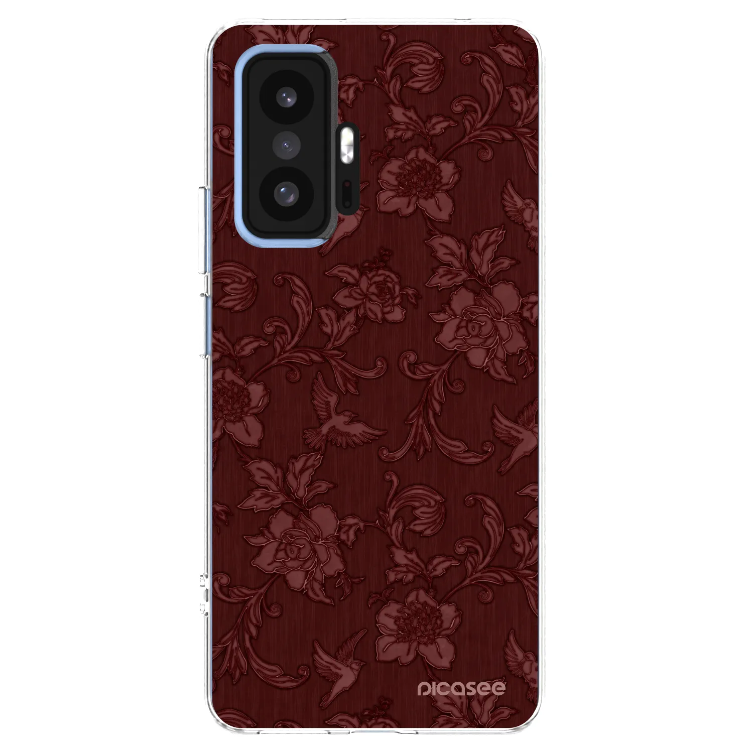 Picasee silikonový průhledný obal pro Xiaomi 11T Pro - Red Elegance