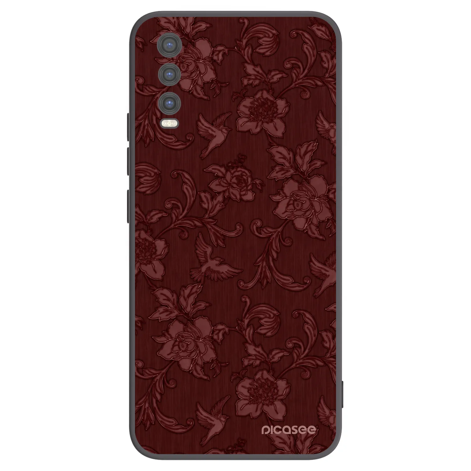 Picasee silikonový černý obal pro Vivo Y20s - Red Elegance