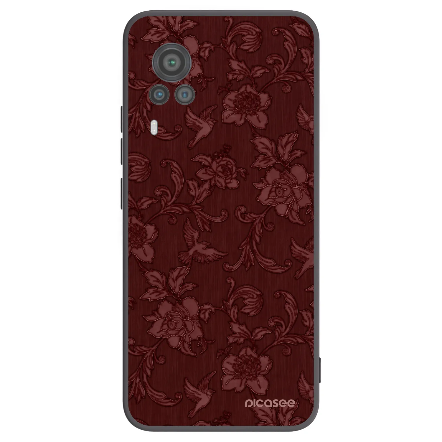 Picasee silikonový černý obal pro Vivo X60 Pro 5G - Red Elegance