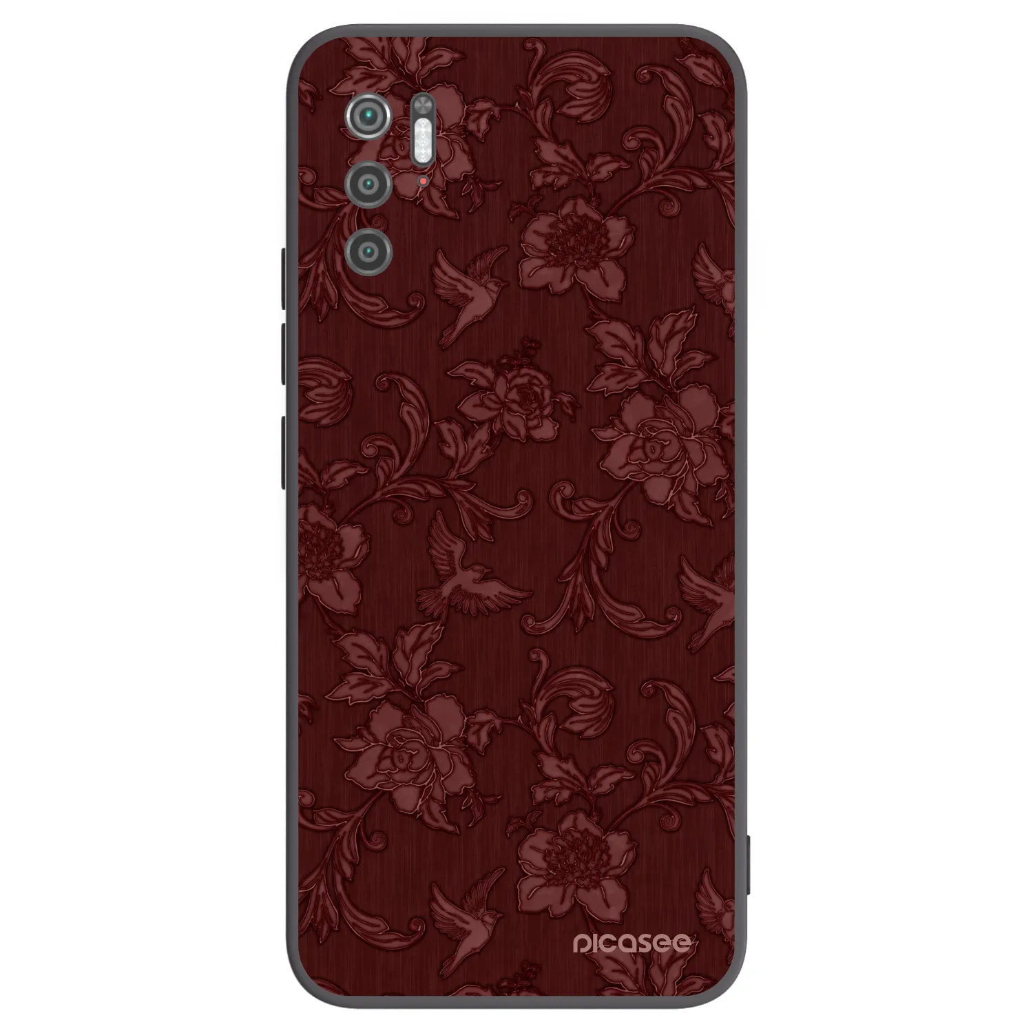 Picasee silikonový černý obal pro Xiaomi Poco M3 Pro 5G - Red Elegance