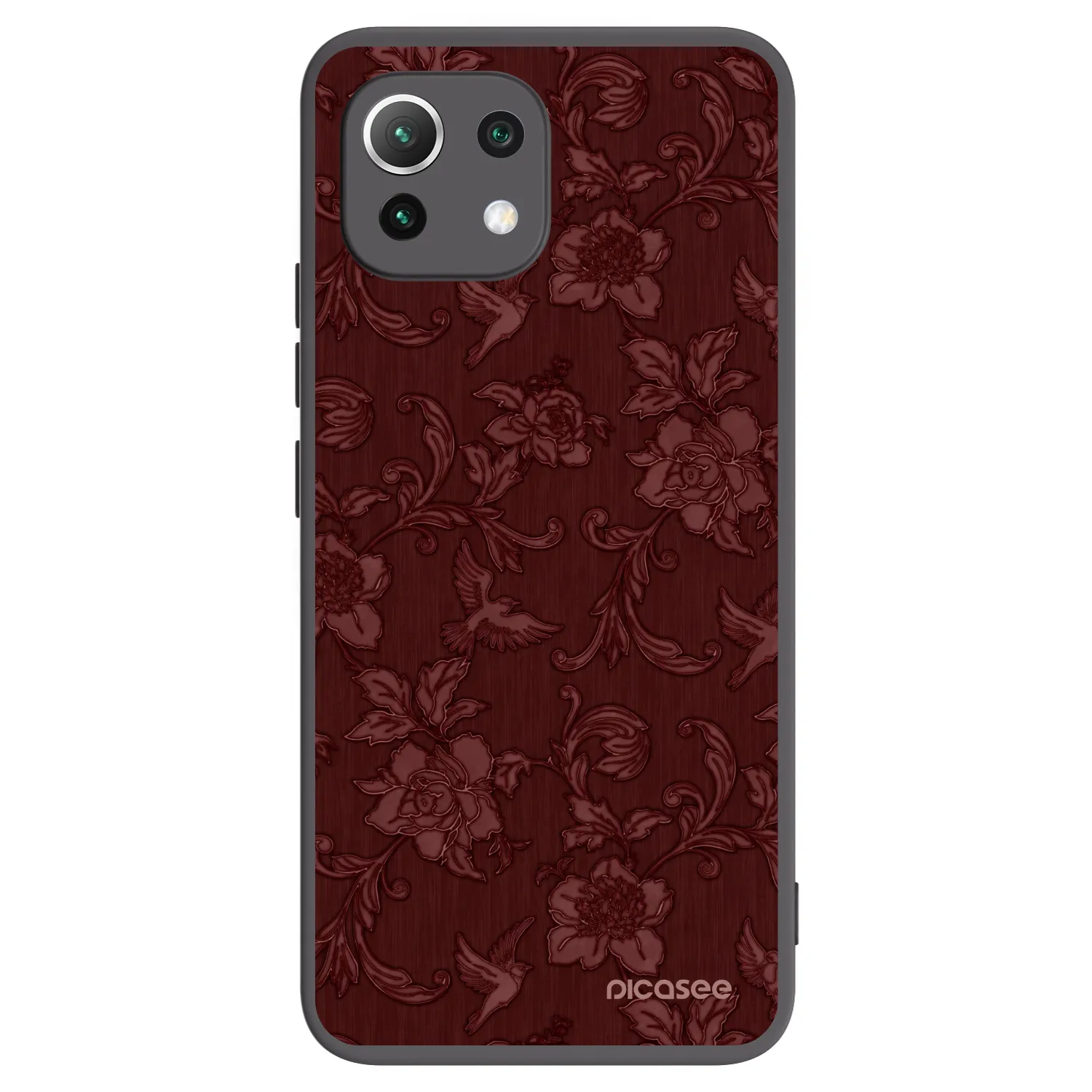 Picasee silikonový černý obal pro Xiaomi 11 Lite 5G NE - Red Elegance