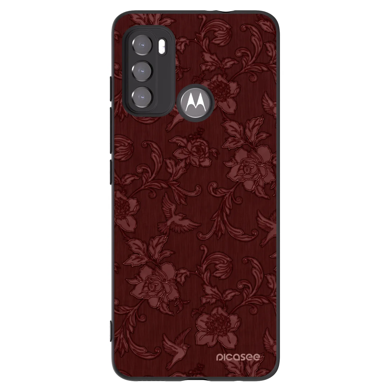 Picasee silikonový černý obal pro Motorola Moto G60 - Red Elegance