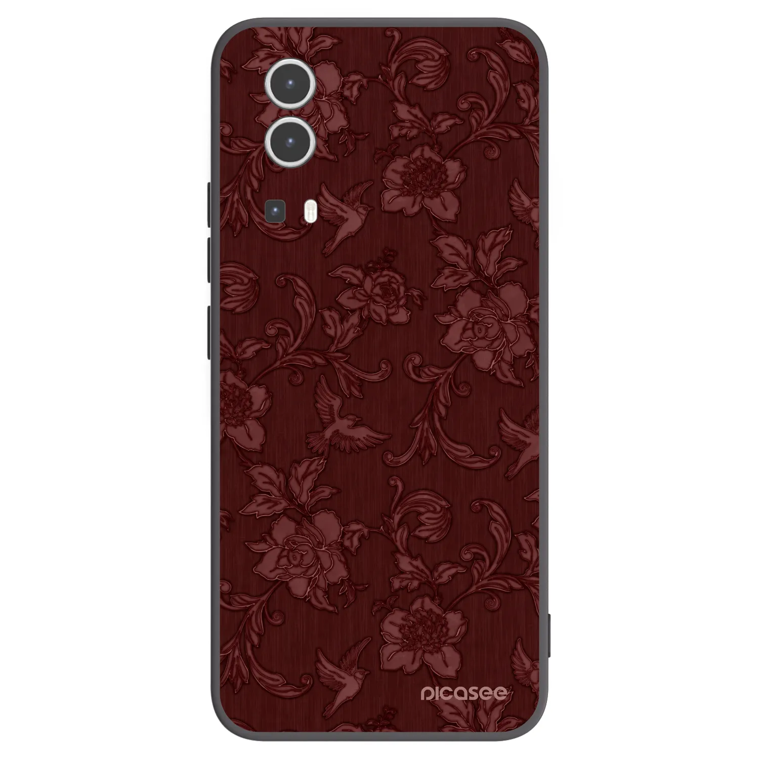 Picasee silikonový černý obal pro Vivo Y72 5G - Red Elegance