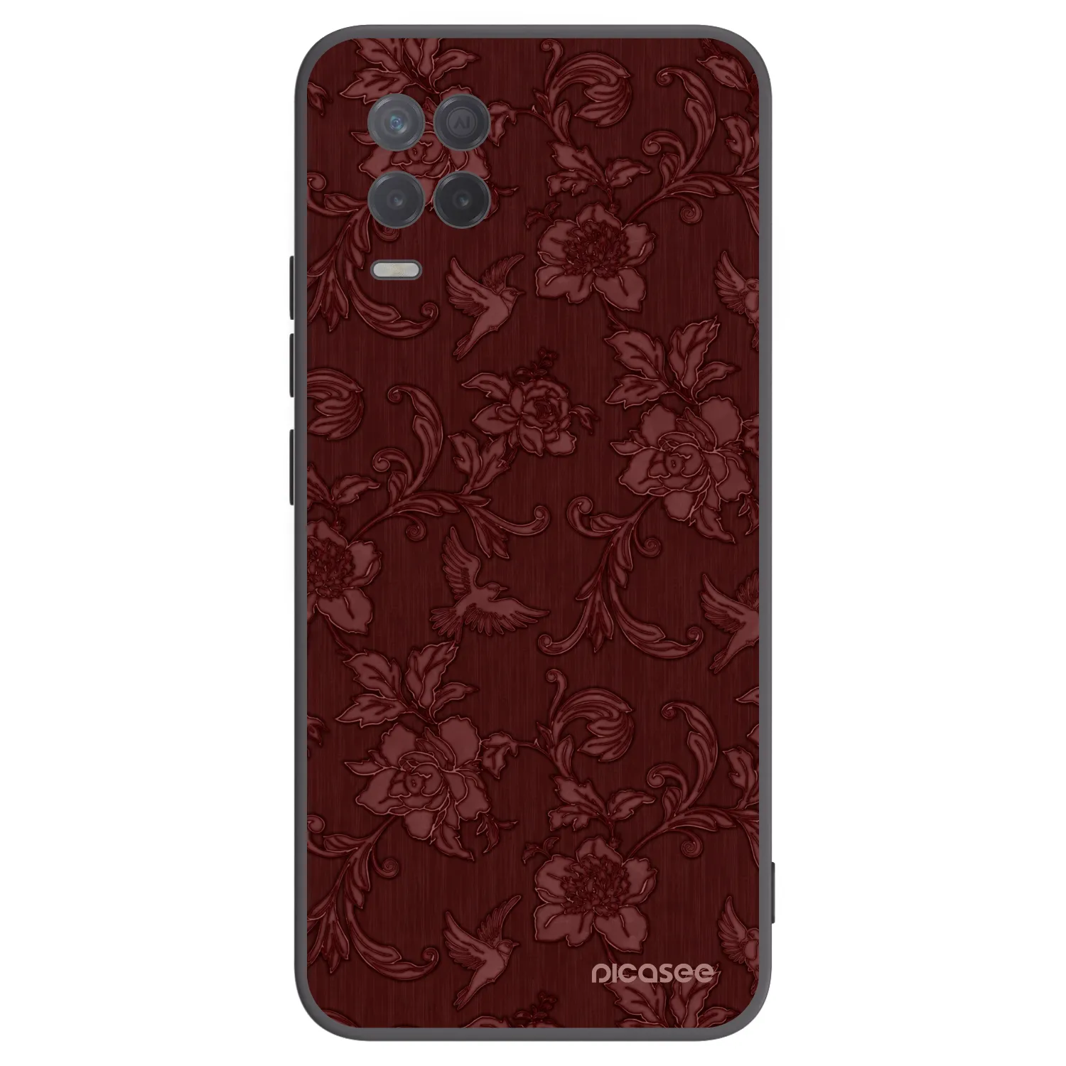 Picasee silikonový černý obal pro Realme 8 5G - Red Elegance