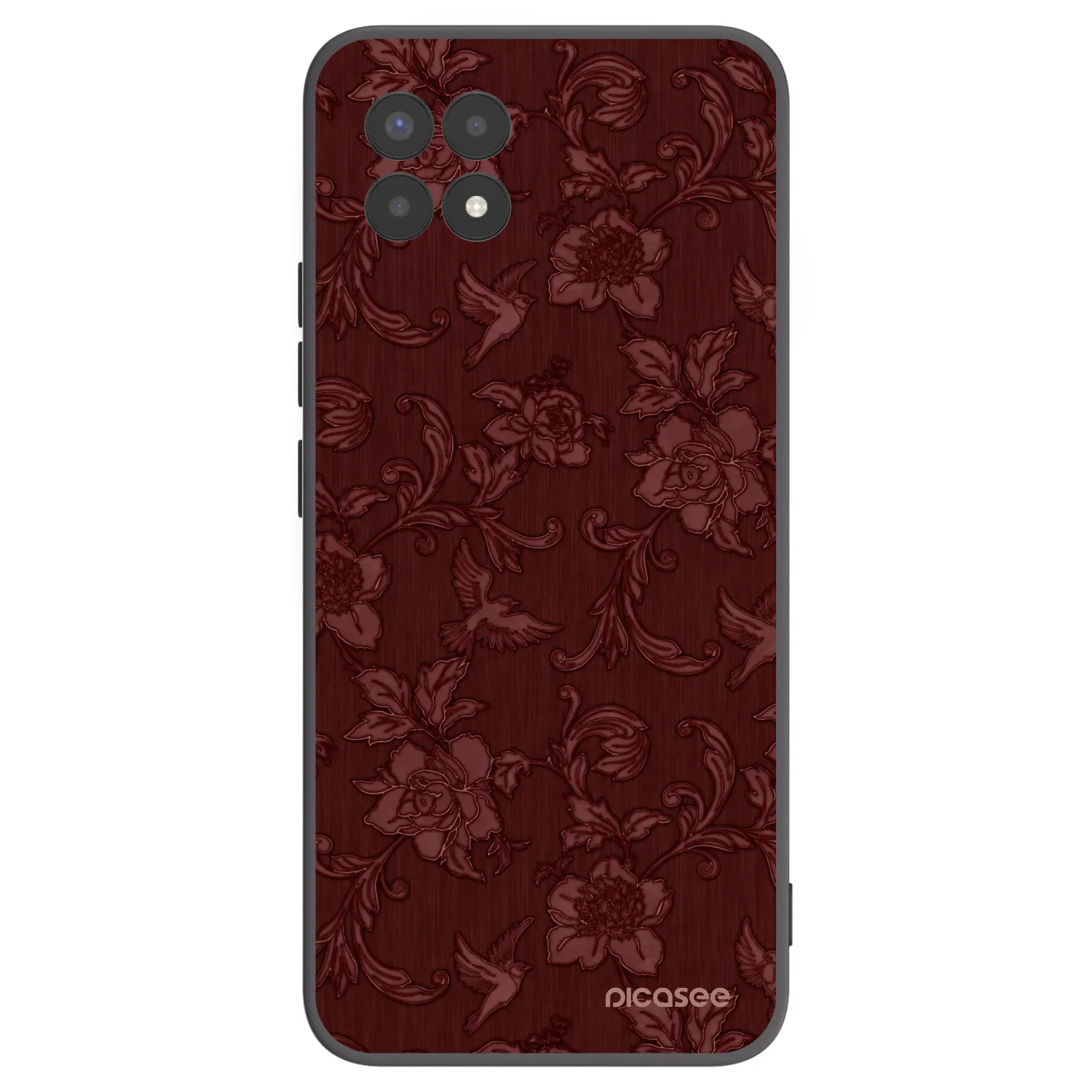 Picasee silikonový černý obal pro Realme 8i - Red Elegance