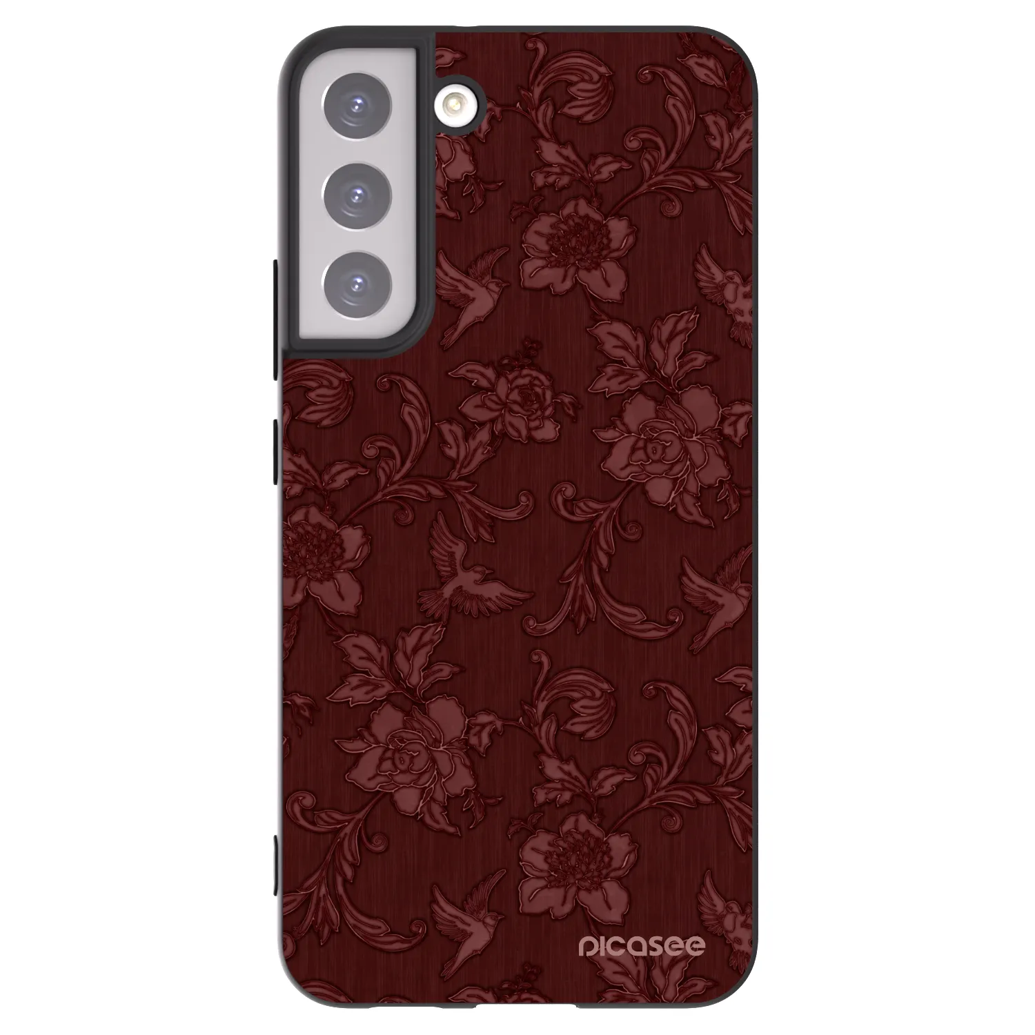 Picasee silikonový černý obal pro Samsung Galaxy S22+ 5G - Red Elegance