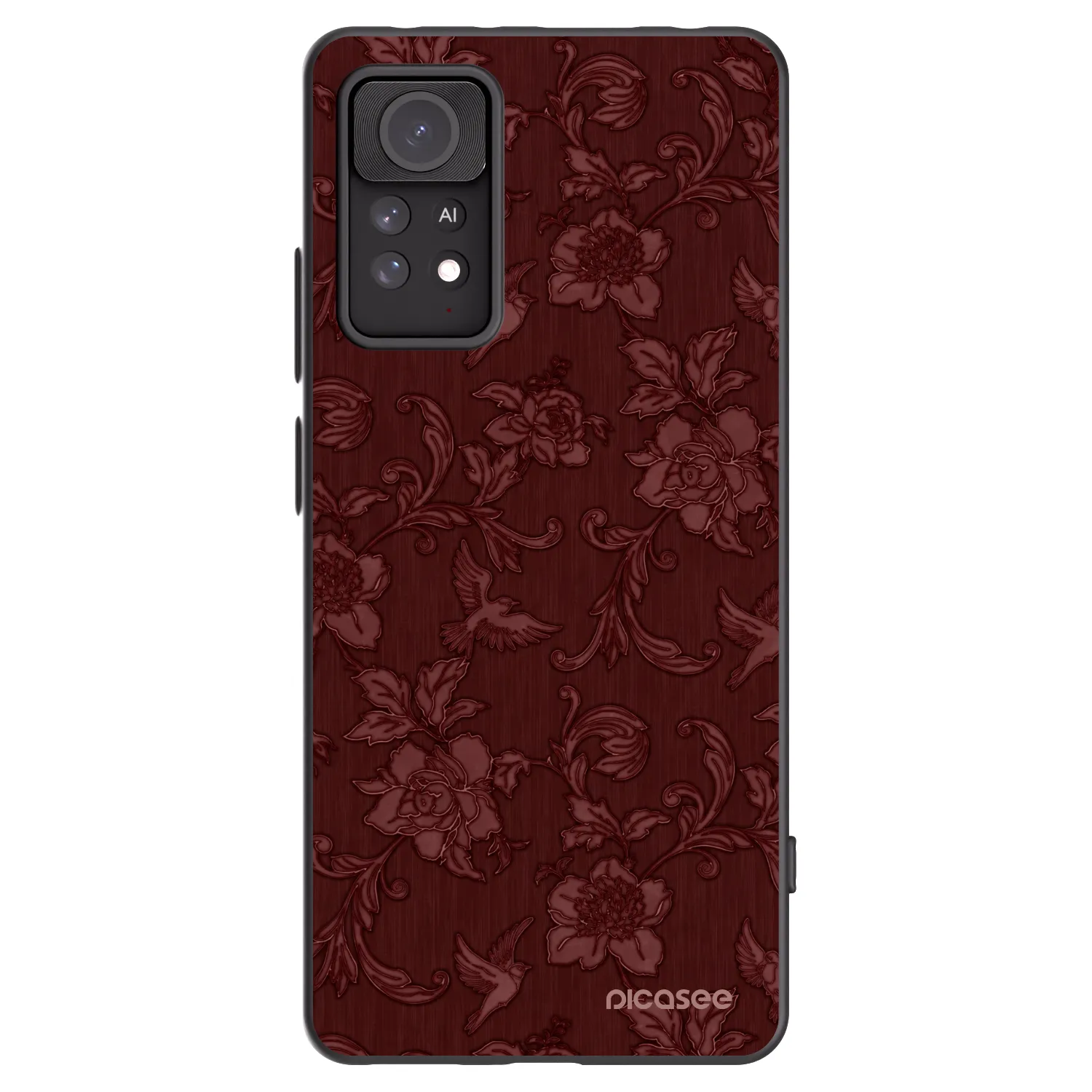 Picasee silikonový černý obal pro Xiaomi Redmi Note 11 Pro 5G - Red Elegance
