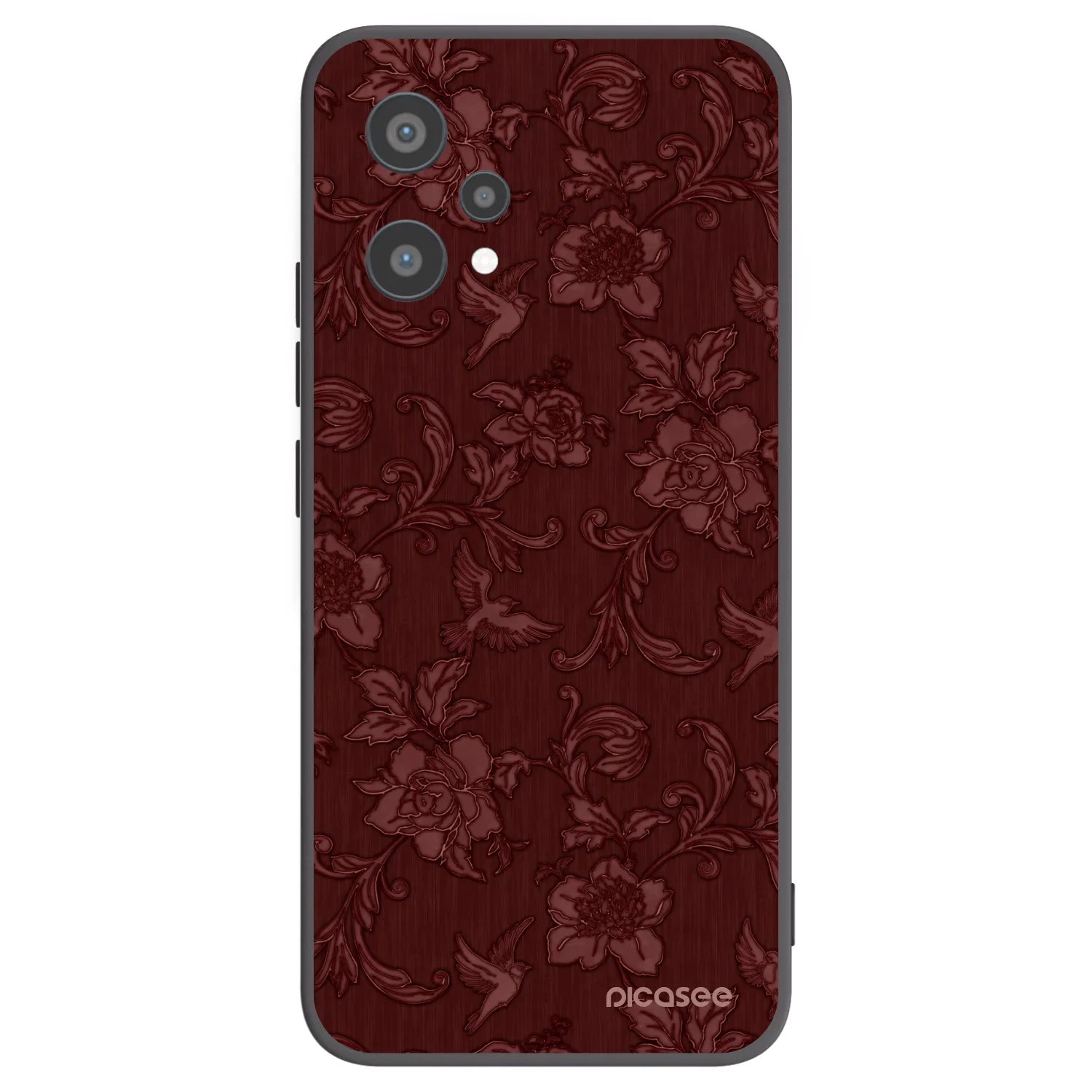 Picasee silikonový černý obal pro Realme 9 Pro 5G - Red Elegance