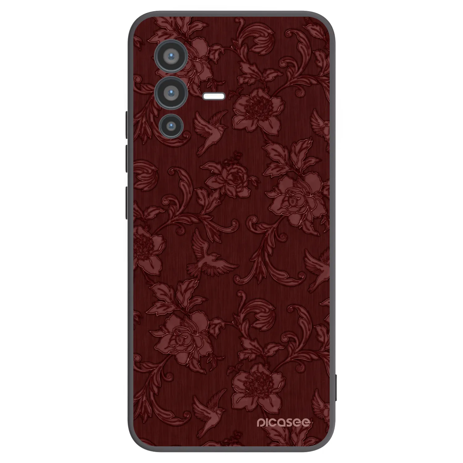 Picasee silikonový černý obal pro Vivo V23 5G - Red Elegance