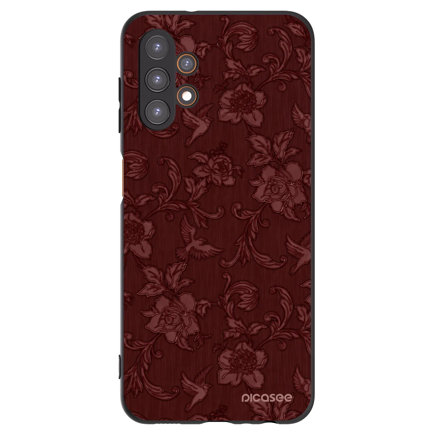 Picasee silikonový černý obal pro Samsung Galaxy A13 4G A135 - Red Elegance