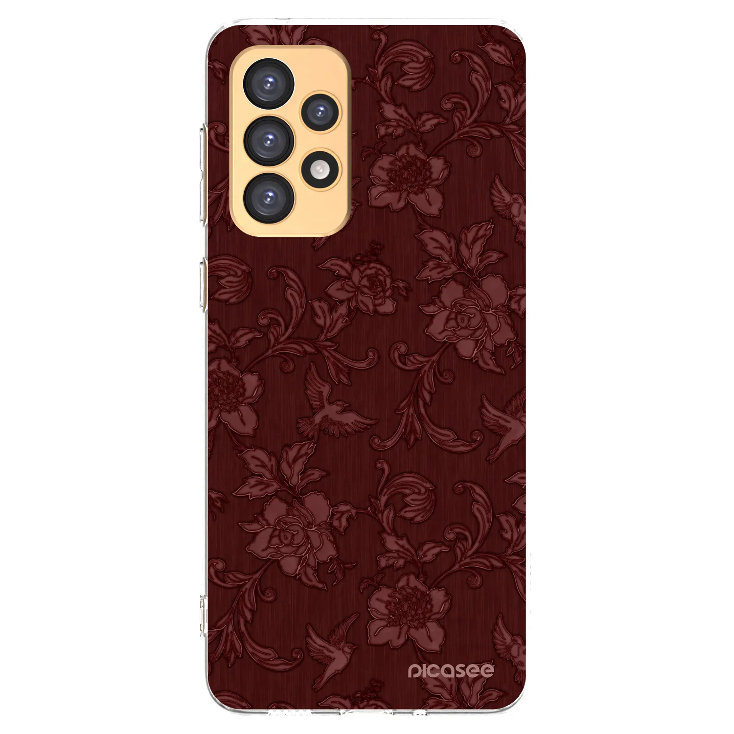 Picasee silikonový průhledný obal pro Samsung Galaxy A33 5G A336 - Red Elegance