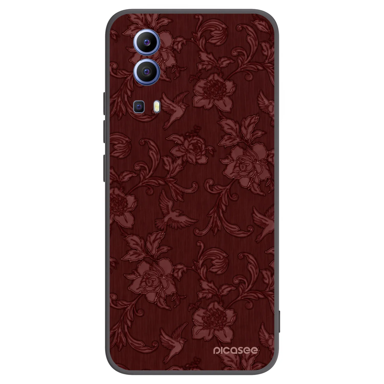 Picasee silikonový černý obal pro Vivo Y52 5G - Red Elegance