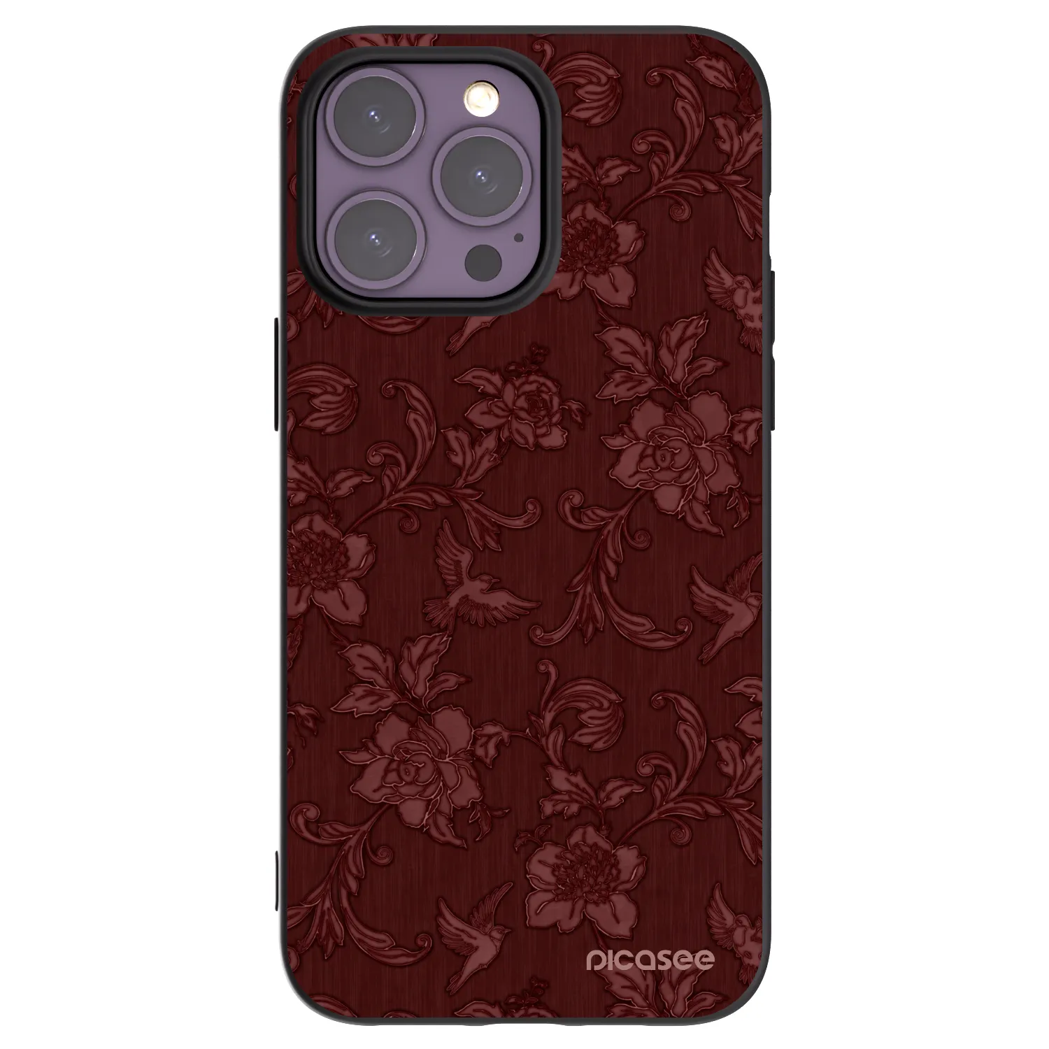 Picasee silikonový černý obal pro Apple iPhone 14 Pro Max - Red Elegance