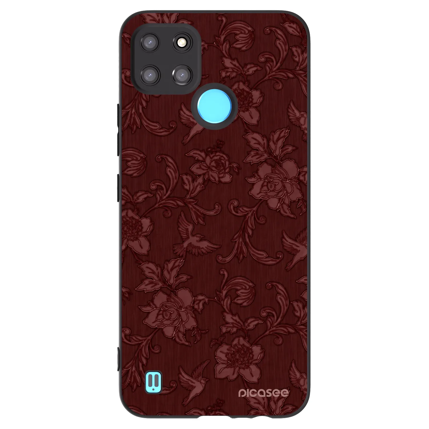 Picasee silikonový černý obal pro Realme C21Y - Red Elegance